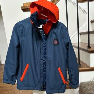 Quiksilver Boys Snowboard Ski Jacket Size M 12 EUC